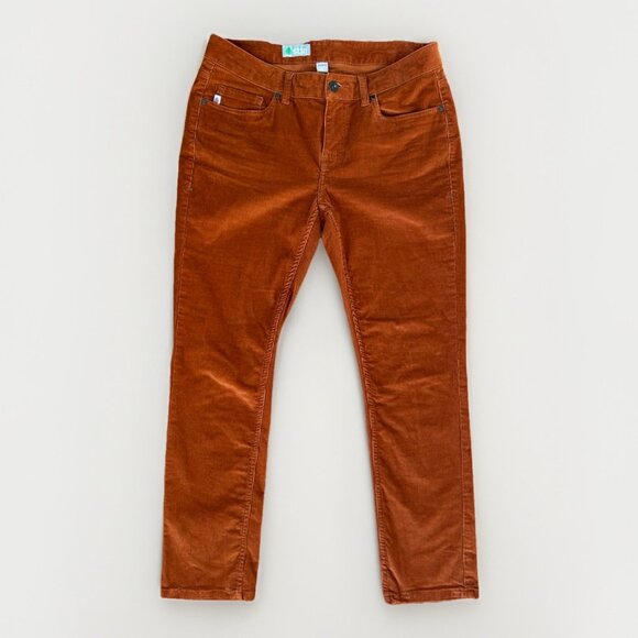 Stio Rivet Cord Canvas Skinny Pants Mustang Brown Stretch Women's Size 10S - Picture 1 of 9